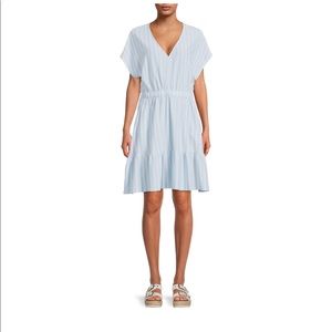 Time in tru blue and white striped dress